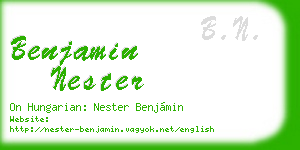 benjamin nester business card