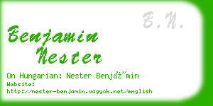 benjamin nester business card